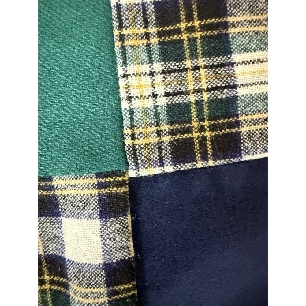 VTG Talbots Wool Plaid Patchwork Maxi Skirt Velvet 70s Style Boho Revival Sz S - Picture 4 of 16